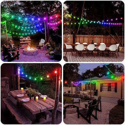 Color Changing String Lights Outdoor 50LED 24.6ft Waterproof Dream Twinkle LED Lights for Wedding Party Holiday Christmas Garden Backyard Decoration
