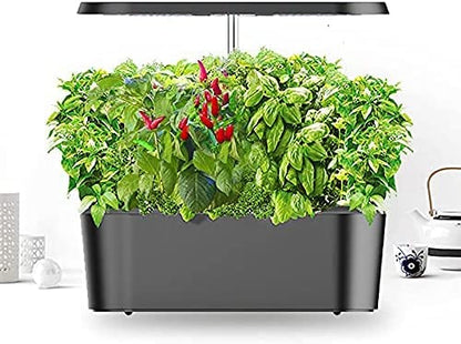 Hydroponic Growing System Herb Garden Starter Kit Indoor Herb Garden Vegetable Planter Germination LED Growing Lighting Kits Height Adjustable for Home Office Kitchen Use