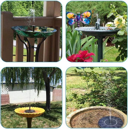 Solar powered fountain pump Outdoor Free Standing floating 1.4W for Bird Bath Garden Pool Pond Patio